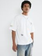 River Island White 100% Cotton Racing Print T-Shirt - Image 1 of 1