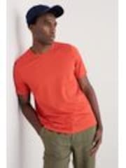 برتقالي - Seasalt Cornwall Mens Merthen 100% Cotton T-Shirt - صورة 1 من 1