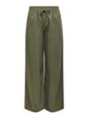 JDY Green Linen Mix Wide Leg Tie Waist Trousers - Image 1 of 1