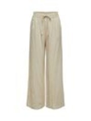 JDY Natural Linen Mix Wide Leg Tie Waist Trousers - Image 1 of 1