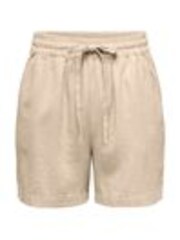 JDY Natural Linen Mix Tie Up Shorts - Image 1 of 1
