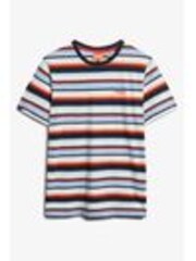 Superdry Blue Essentials Stripe 100% Cotton T-Shirt - Image 1 of 1