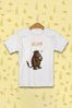 Calvin Klein Jeans Vit t-shirt med monogram-logga baktill
