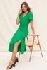 Treat your spring wardrobe with the elegant and classy ® Ruffle Sleeved Smocked Midi dress