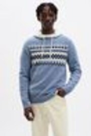 Gap Blue Fair Isle Knit Crew Neck Jumper - Image 1 of 1
