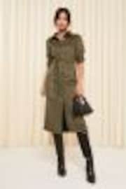 Friends Like These Khaki Green Suedette Maxi Dress - Image 1 of 1