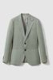 Reiss Apple Kin Single-Breasted Linen Suit Blazer Slim Fit - Image 1 of 1