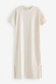 self. Ecru 100% Cotton T-Shirt Dress - Image 1 of 1