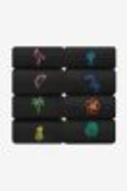 Black Summer Fun Black Embroidered Socks 8 Pack - Image 1 of 1