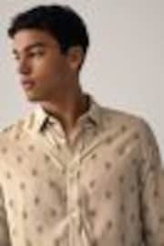 Natural Long Sleeve Printed Shirt - Image 1 of 1