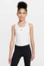 Nike White One Dri-FIT Tank Vest Top - Image 1 of 1