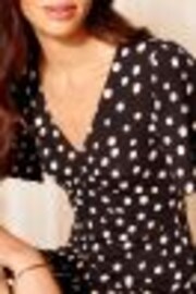 Friends Like These Black/White Short Sleeve Jersey Midi Dress - Image 1 of 1