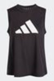 Negro - Camiseta básica de entrenamiento sin mangas con logo grande de adidas - Imagen 1 de 1