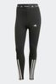 adidas Black Techfit 3 Stripe 7/8 Leggings - Image 1 of 1