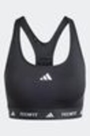 adidas Black Medium Support Techfit Powerreact Bra - Image 1 of 1