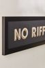 Buy Black/Gold No Riff Raff Please Framed Wall Art from the Next UK ...