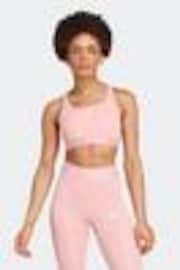 adidas Pink Medium Support Techfit Powerreact Bra - Image 1 of 1