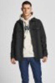 JACK & JONES Black Double Pocket Overshirt - Image 1 of 1