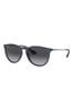 DB 1007 S geometric panto Silvertone sunglasses