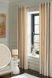 Natural Light Heavyweight Chenille Eyelet Super Thermal Curtains - Image 1 of 1