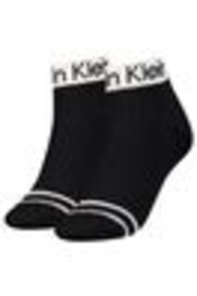Calvin Klein Black Logo Socks 2 Pack - Image 1 of 1