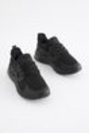 Black Elastic Lace Trainers - Image 1 of 1