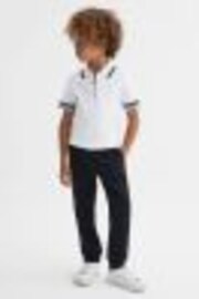 Reiss Optic White Chelsea Teen Half-Zip Polo Shirt - Image 1 of 1