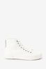 Buy White Canvas High Top Trainers from Next Luxembourg