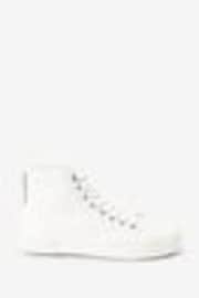 White Canvas High Top Trainers - Image 1 of 1