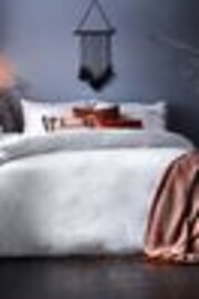 Furn White Ghost Tufted 100% Cotton Duvet Cover and Pillowcase Set - Image 1 of 1