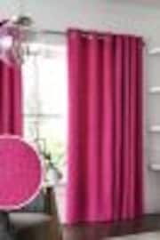 Fuchsia Pink Next Heavyweight Chenille Eyelet Lined Curtains - Image 1 of 1