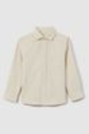 Reiss White Albion Junior Corduroy Cutaway Collar Shirt - Image 1 of 1