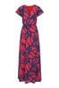 Flounce London exclusive satin drape shoulder maxi dress in mint