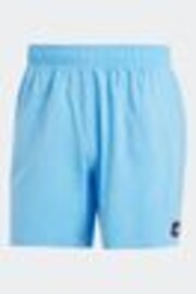 adidas sky Blue Solid CLX Short Length Swim Shorts - Image 1 of 1