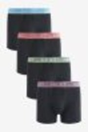 Bamboo Black Metallic Waistband Signature A-Front Boxers 4 Pack - Image 1 of 1