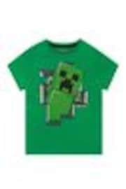 Character Green 100% Cotton Minecraft Creeper T-Shirt - Image 1 of 1