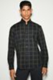 Noir à carreaux - Chemise Oxford ajustée Easy Iron Button Down - Image 1 de 1