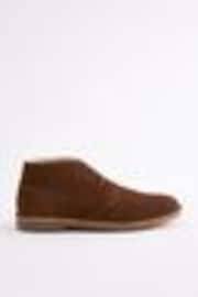 Tan Brown Borg Lined Desert Boots - Image 1 of 1