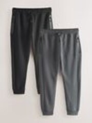 Black/Slate Athleisure Cuffed Joggers 2 Pack - Image 1 of 1