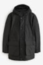 Black Shower Resistant Parka Coat Jacket - Image 1 of 1