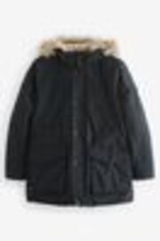 Navy Blue Shower Resistant Hooded Parka Coat - Image 1 of 1