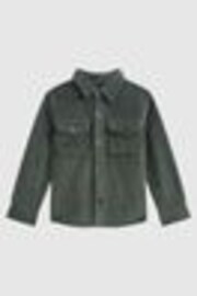 Reiss Ivy Green Bonucci Senior Corduroy Twin Pocket Overshirt - Image 1 of 1