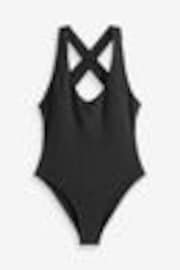 Nike Black Swim Crinkle Textured Swimsuit - Image 1 of 1
