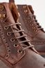 lace-up leather shoes Marrone
