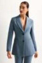Blue Sculpt Cinch Waist Single Breasted Blazer - Image 1 of 1
