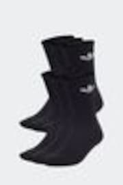 داكن أسود - adidas Originals Trefoil Crew Socks 6 Pack - صورة 1 من 1