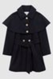 Reiss Navy Rose 4-9 yrs Wool Shoulder Cape Coat - Image 1 of 1
