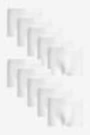 White 10 pack Cotton Rich Blend Hipsters Boxers - Image 1 of 1
