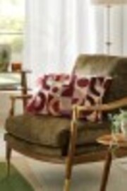 Orange Hurley Cut Velvet Cushion - Image 1 of 1