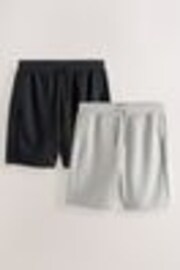 Black/Grey Zip Pocket Jersey Shorts 2 Pack - Image 1 of 1